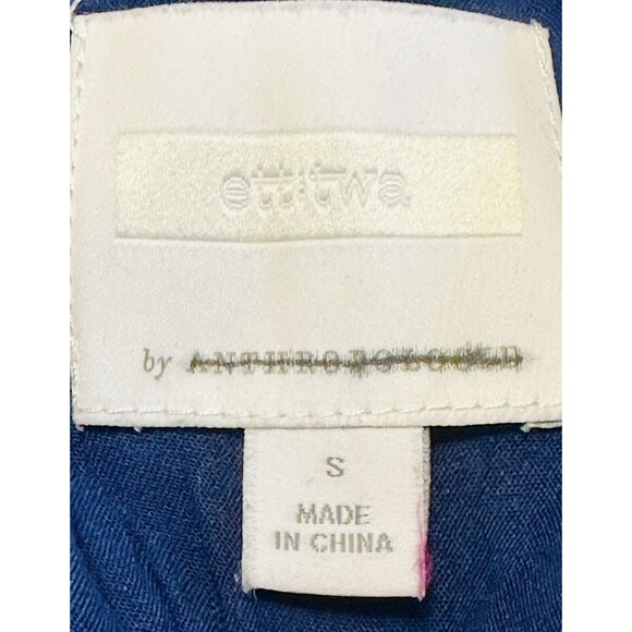 NWOT Anthropologie Ett-Twa Women Size S Floral Paisley Wide Leg Jumpsuit Boho - Picture 15 of 15